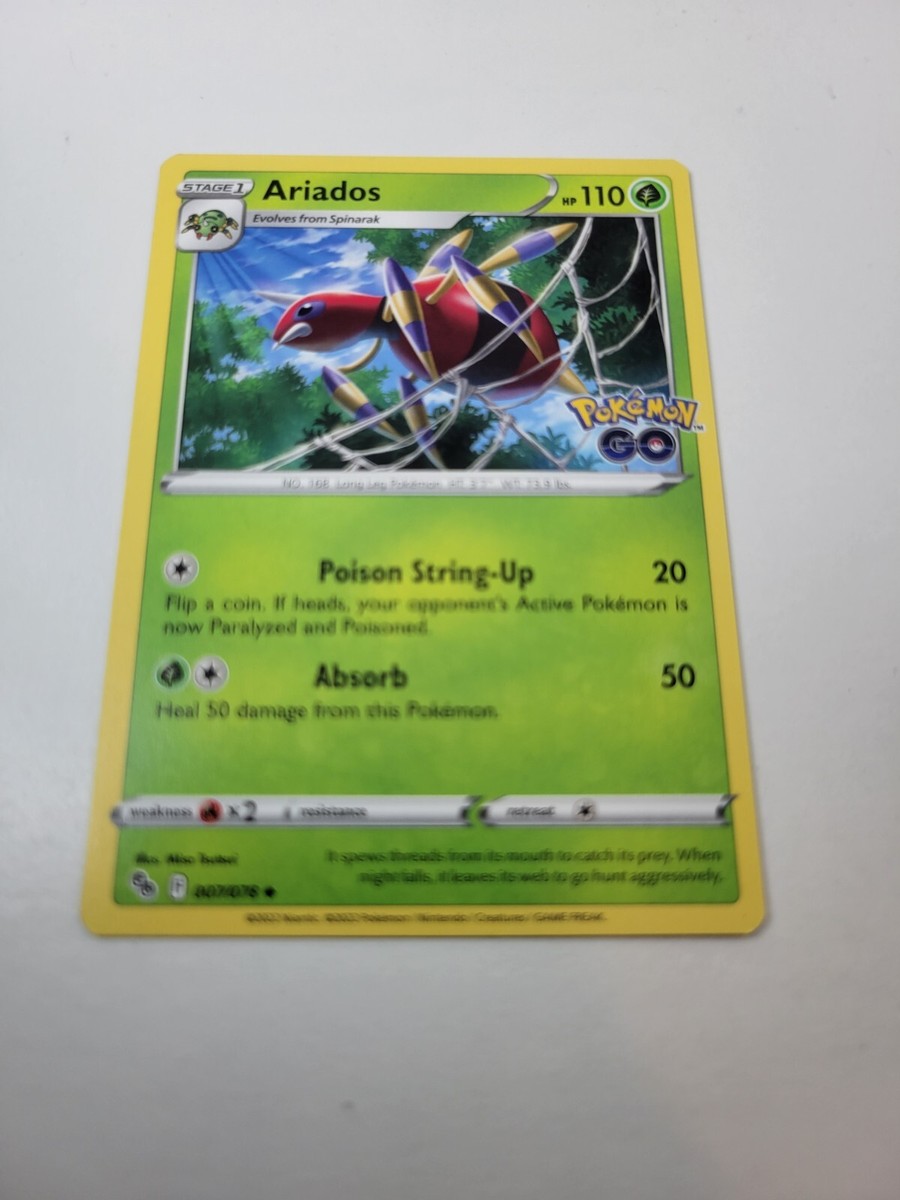 Pokmon TCG Ariados Pokmon GO 007/78 Regular Uncommon Card NM 2022 Pokmon TCG Ariados Pokmon GO 007/78 Regular Uncommon Card NM 2022