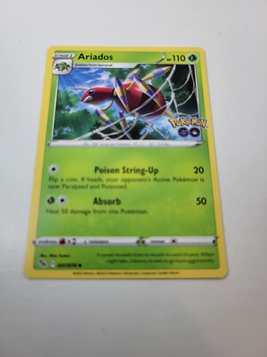 ariados pokemon go card TG09/TG30 - Brilliant Stars - Trainer Gallery holofoil pattern or surface detail) Pokemon Go Ariados Uncommon Card