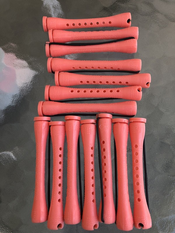 LOT OF 14 Pink PERM RODS Professional Beauty School body wave