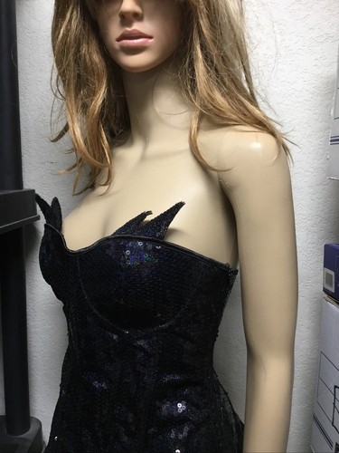 BATGIRL COSTUME SEQUIN CORSET BUSTIER RUBIES MEDIUM LARGE - Picture 3 of 18