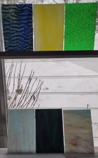 6 Sheets 6"X4" Premium Stained Glass Color Mix Wispy Textured Opalescent