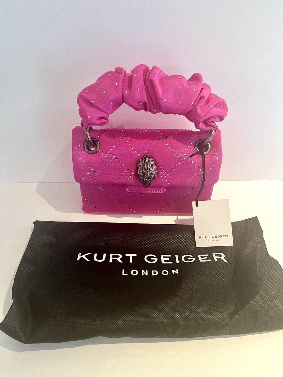 NWT Kurt Geige Mini Kensington Moiré Crossbody - Fuchsia | eBay