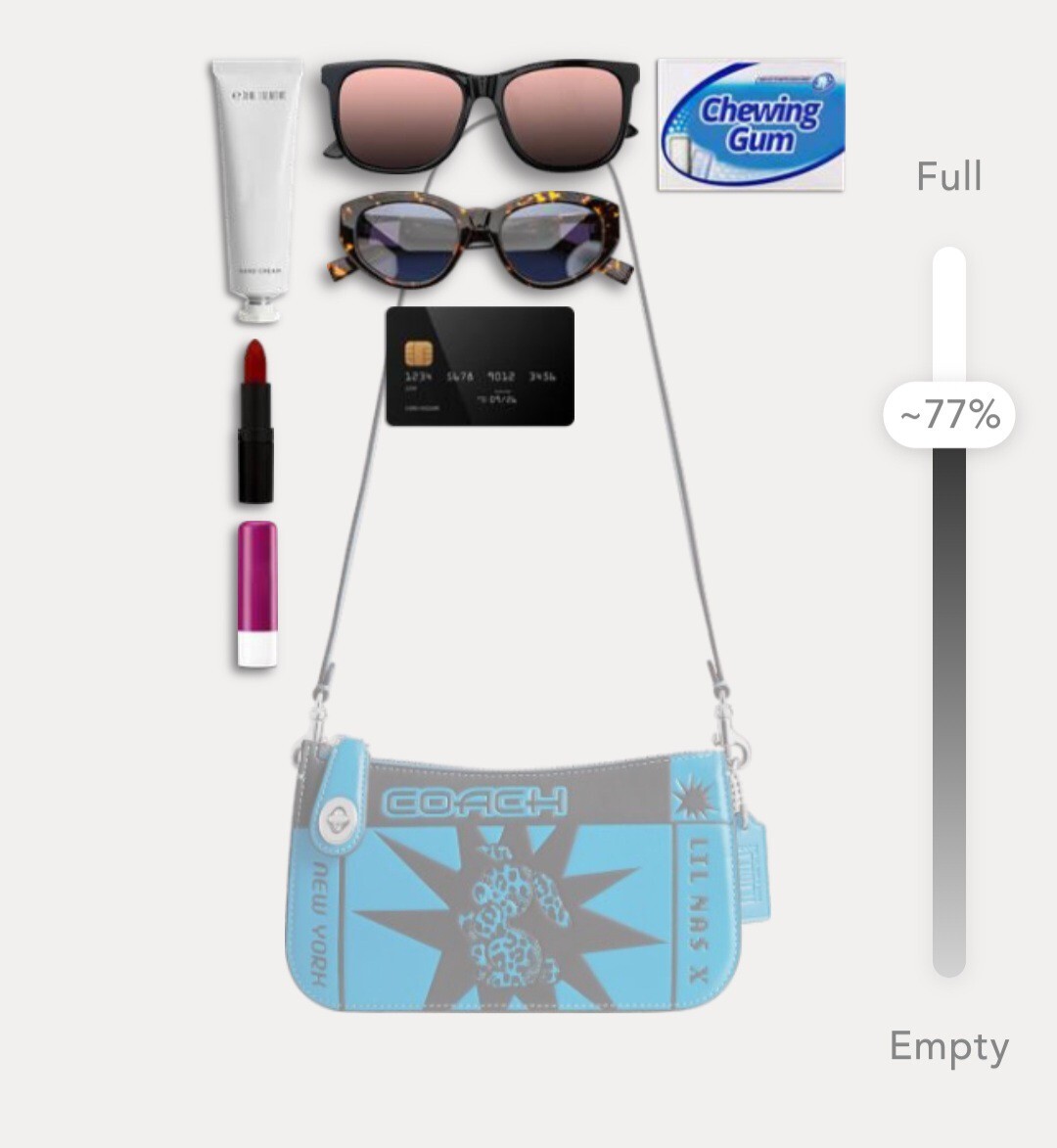 COACH ~ The LIL NAS X Blue Drop Penn Shoulder Bag ~ Fly Bunny w