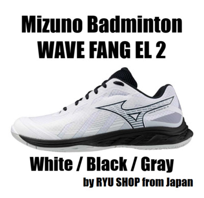 Mizuno Badminton Shoes Wave Fang EL 2 71GA242302 White / Black