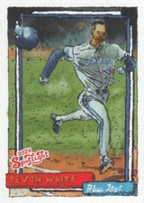 DEVON WHITE /75 TOPPS BASEBALL SPOTLIGHT ANDY FRIEDMAN STAMP BLUE JAYS #13 2024