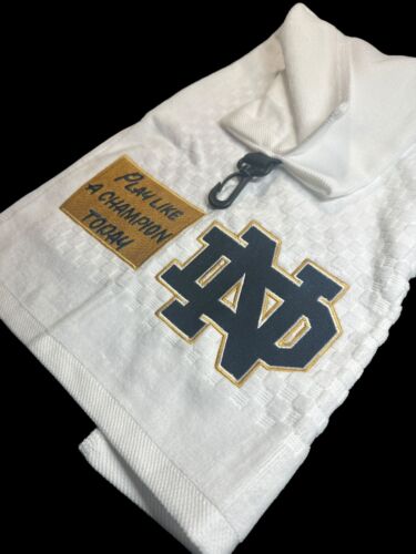 Notre Dame (White) Golf Towel (6in X 23in) 50k Stitches! - Picture 4 of 9
