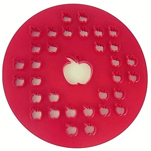 Rowoco Stencil Apple Pie Cake Fondant Cutter 9.75" Teacher School Fall Autumn