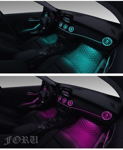 12-Color LED Door Interior Trim Ambient Light For Benz A/CLA/GLA W176 W117 X156 - Picture 3 of 15