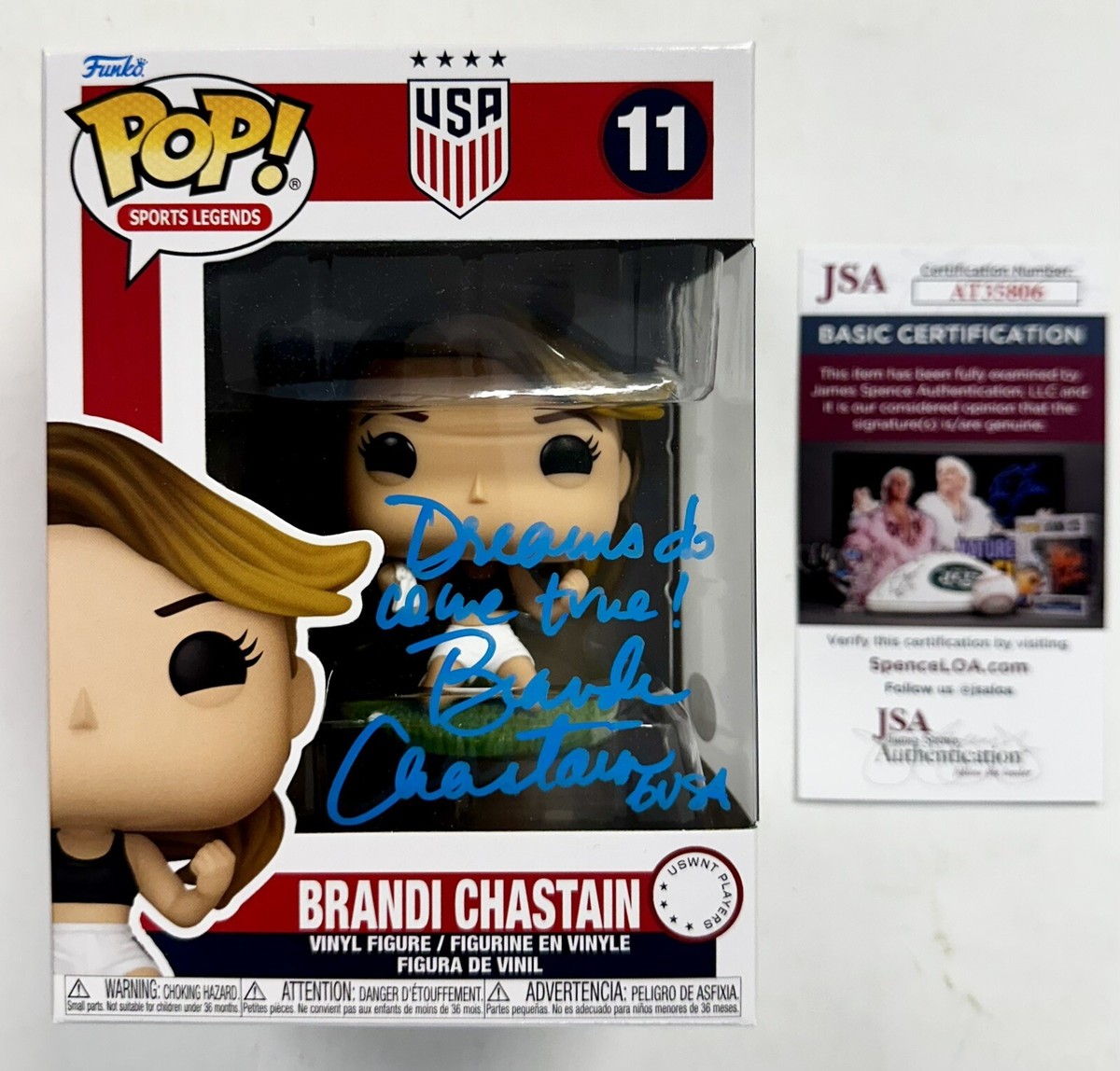 Funko Pop! ブランディ・チャスティン フィギュア サイン入り Facsimile Autographed Figurine Brandi Chastain #11 USA Signed