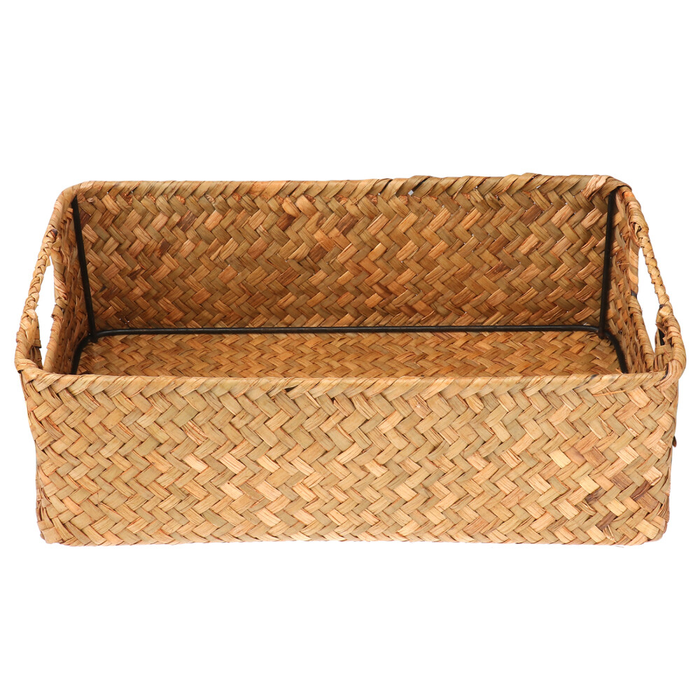 Durable Rectangular Storage Bin with Lid for Garbage or Basket Use-image