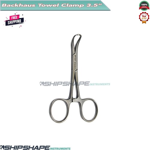 Backhaus Towel Clamp 9cm Grasping Tissue Forceps Surgical Vets Hemostatic Pliers - Bild 4 von 12