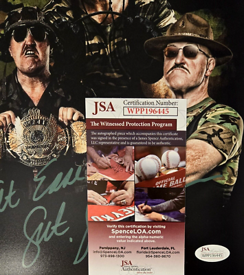 Sgt Slaughter Signed Photo Autograph WWE WWF GI Joe HOF Wrestling