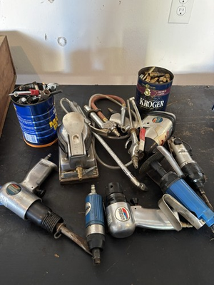 #ad Campbell Hausfeld Industrial Pneumatic Air Tools Lot Ratchets Sanders $50.00