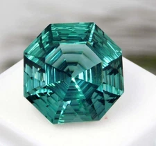 Bluish Green Grandidierite Hexagon Cut 18+ Ct Natural EGL Certified Gemstone