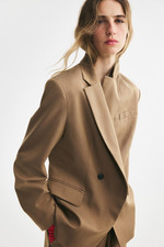 H M DEFINED-WAIST DOUBLE-BREASTED BLAZER