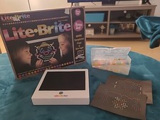 Basic Fun LITE BRITE Magic Screen Light Bright Bonus Set Used but Working