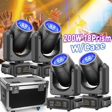 18Prism 200W Moving Head Stage Light RGBW Beam Gobo DMX Club DJ Party LED Lights