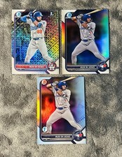 Alex De Jesus 2022 Bowman Chrome 1st Refractor & Draft 1st Edition Sky Blue Holo