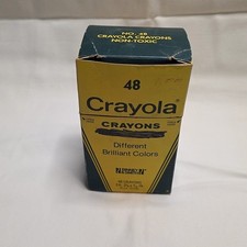 Vintage 1960's Crayola Crayons 48 Pack Binney  Smith Brilliant Colors Used