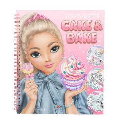 Depesche TOPModel Cake & Bake - Malbuch mit Pailletten, mit 32 Seiten zum G ...