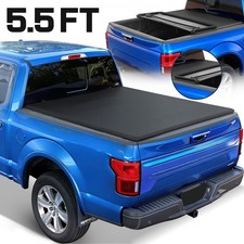 5.5ft Tri-fold Tonneau Cover Fit 2015-2026 Ford F-150 Soft Truck Bed Waterproof