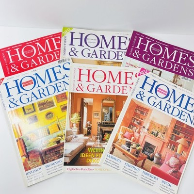 Homes & Gardens Konvolut 6x Magazine Wohnen Design Innenarchitektur Deutsch