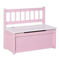 Toddler Toy Box Storage Bench with Large 27 L Interior, Kids Storage Bench Seat