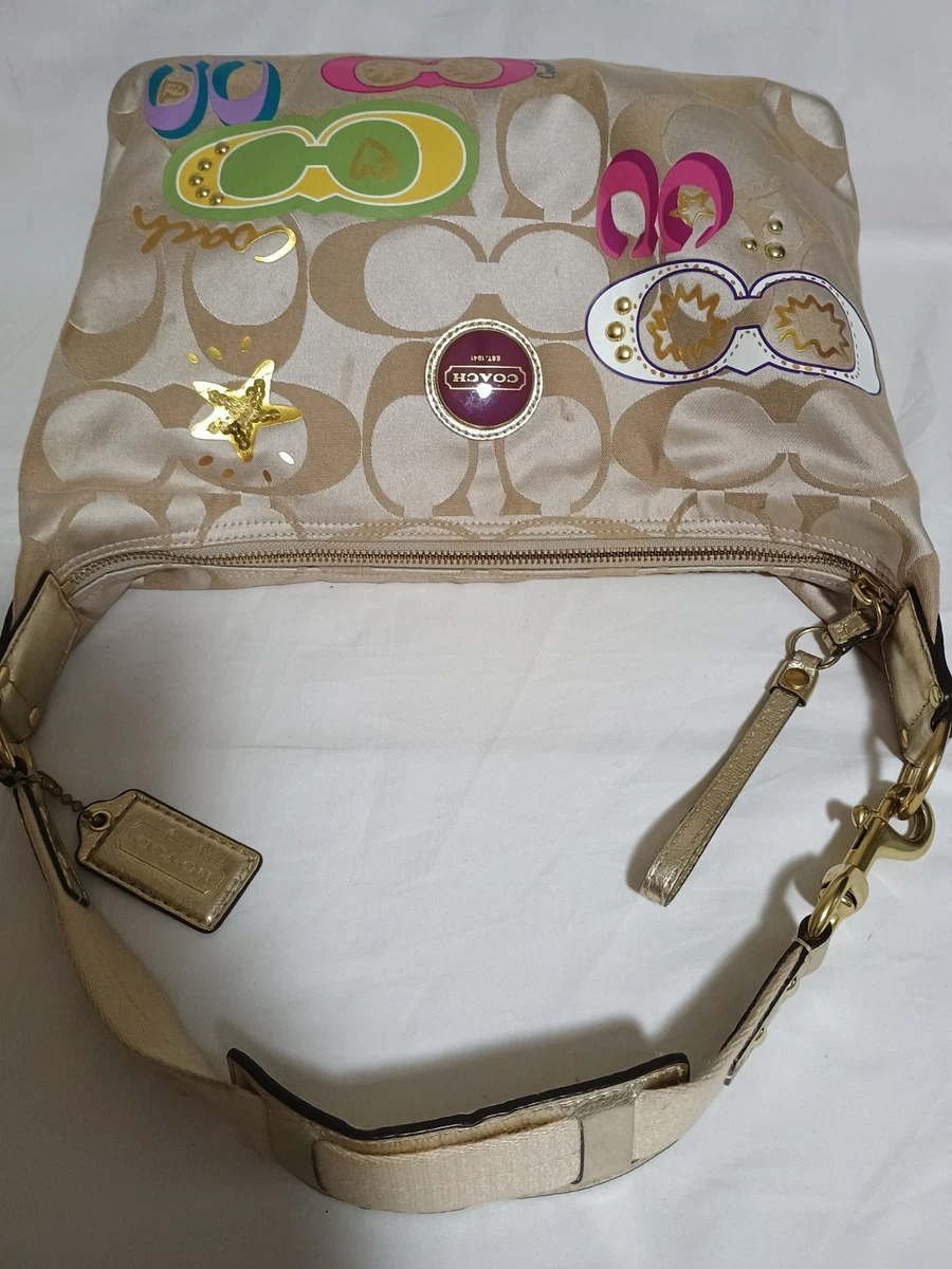 バッグ COACH POPPY Signature Check Glitter Bag Coach Poppy Sequin Shoulder Bag Bags & Handbags for Women for sale