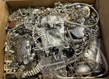 2kg box of (silver tone costume) Jewellery CreativePotential Unique Hidden Finds