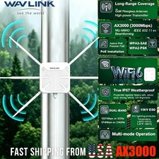 WAVLINK Outdoor WiFi 6 Extender Long-Range WiFi Router for Garage Yard RV Farm
