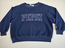 Vintage Pepsi Navy Blue Sweatshirt XL Nothing Else Is A Pepsi