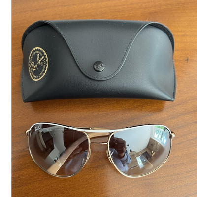 Ray-Ban Aviator RB 3387 077/7B 64 15 2N Sonnenbrille Gold Metall Braun UV400