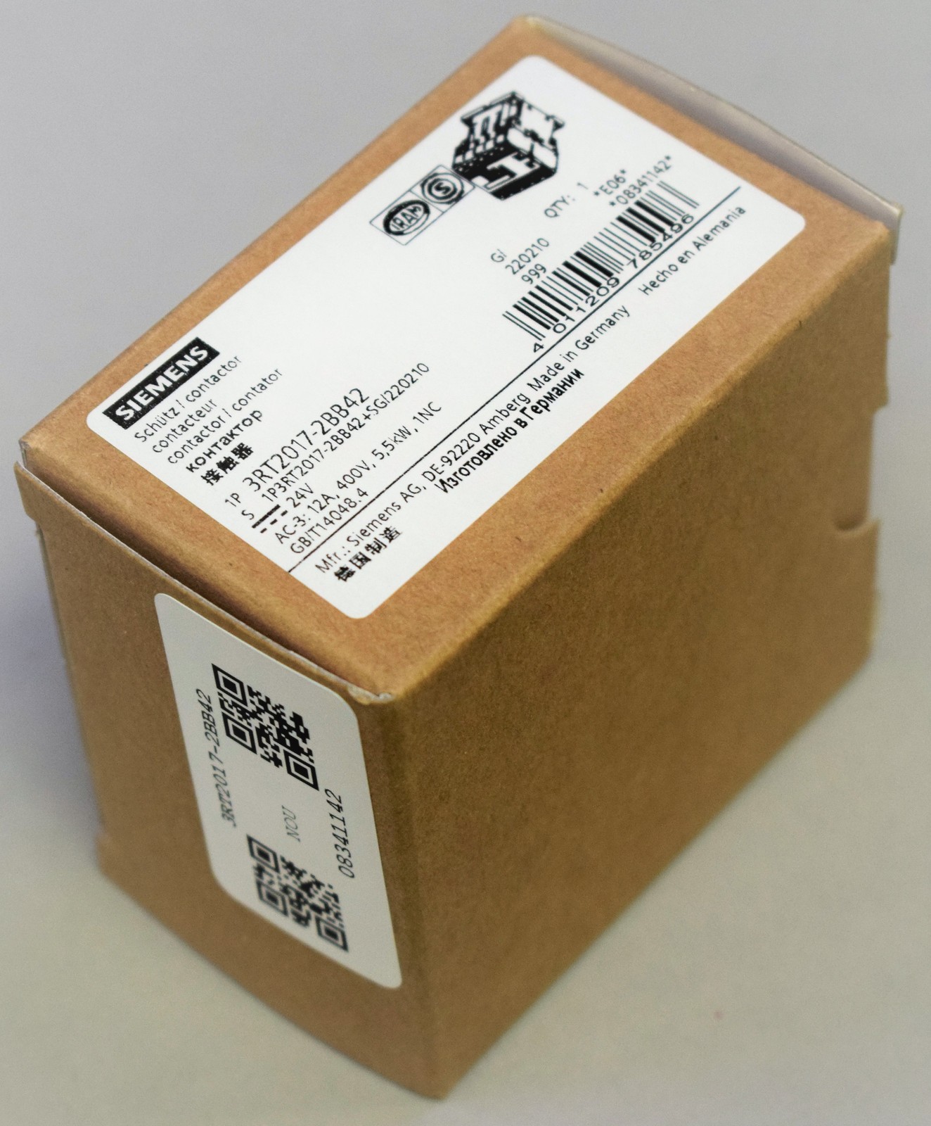 Siemens 3Rt2017-2Bb42 Contattore 3 Na 690 V/Ac 1 Pz. - Immagine 2