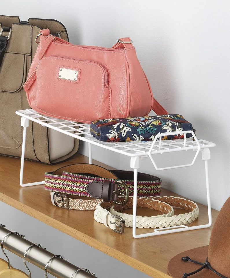 Whitmor Estante Apilable Rejilla Alambre Mediano, 7"D x 1-TIER, 7L x 18W x 7H, Blanco  Foto 2 de 3