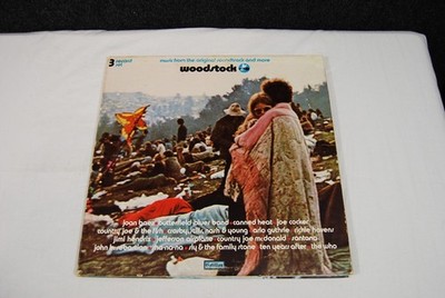 Woodstock Original Soundtrack 3 Record Set , Vinyl LP & Album Sleeve