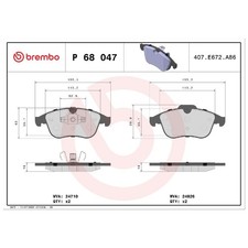 Brembo Bremsbelagsatz Bremsklötze vorne 410600629R 410600311R | 469668