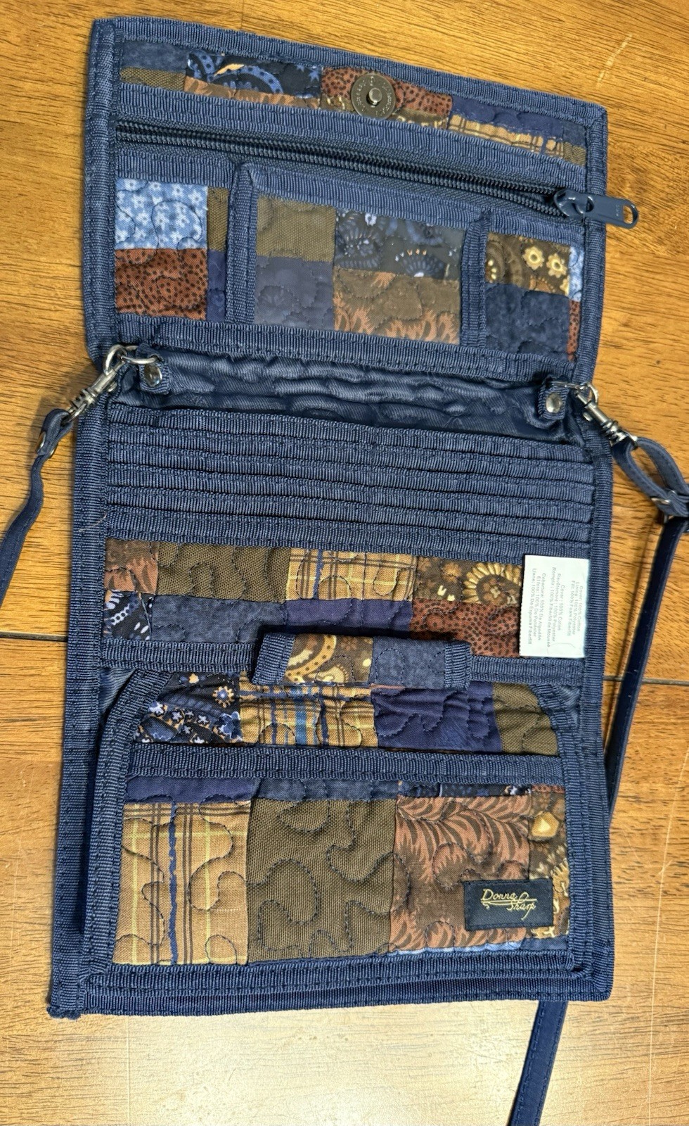 Donna Sharp Quilted Patchwork Crossbody Wallet / … - image 1