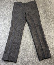 Gianni Versace Collection Men’s Black Patterned Brocade Dress Pants Sz34 Versace