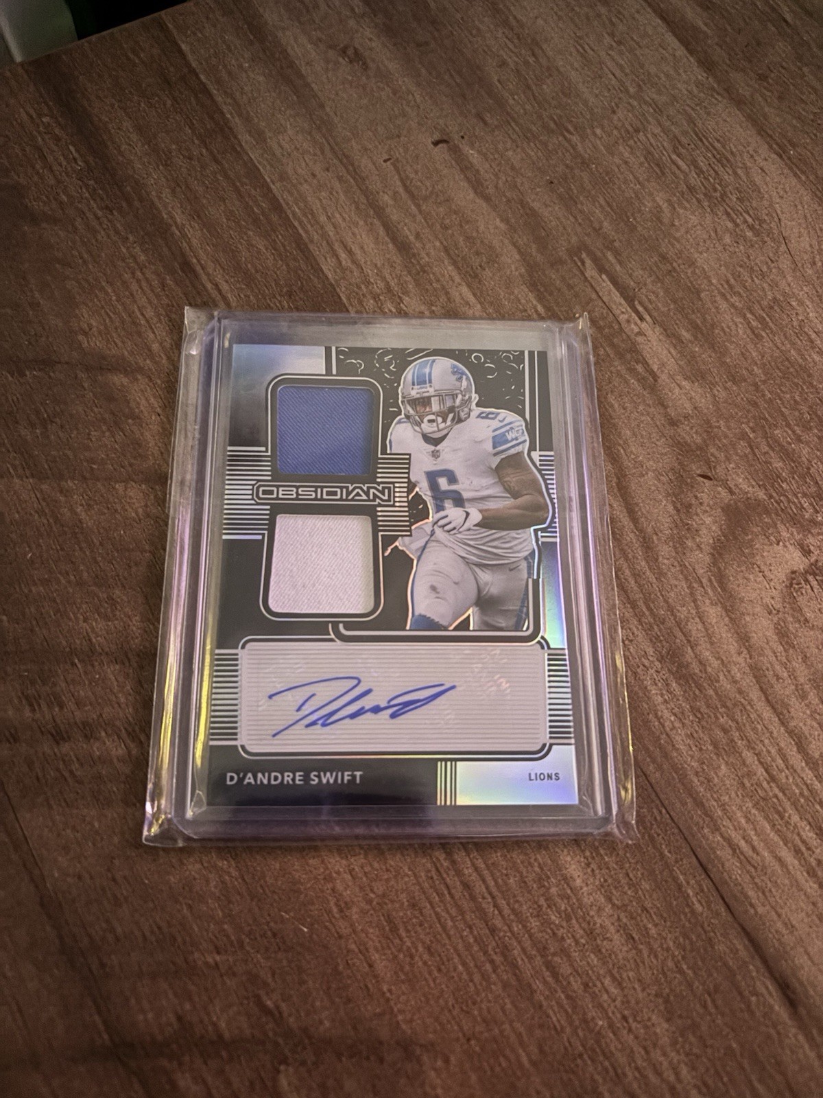 2020 Panini Obsidian D'Andre Swift RPA Dual Patch Rookie RC Auto /150