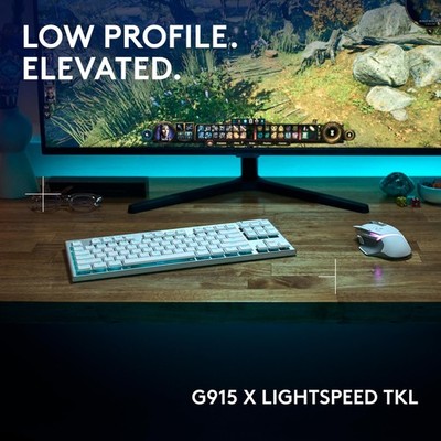 G915 X TKL White Tactile Wireless RGB Gaming Keyboard | eBay