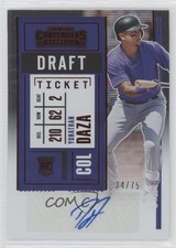2020 Panini Contenders Draft Ticket Red 24/75 Yonathan Daza #137 Auto 13l2