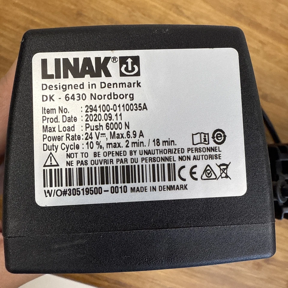 LINAK Actuator 294100-0110035A Max Load Push 6000N. 24V, 6.9 Amp - Image 2 of 4
