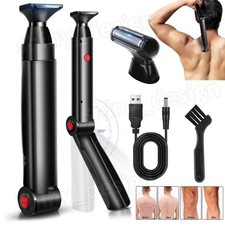 Long Handle Electric Back Shaver Men Body Hair Removal Razor USB Rechargeable