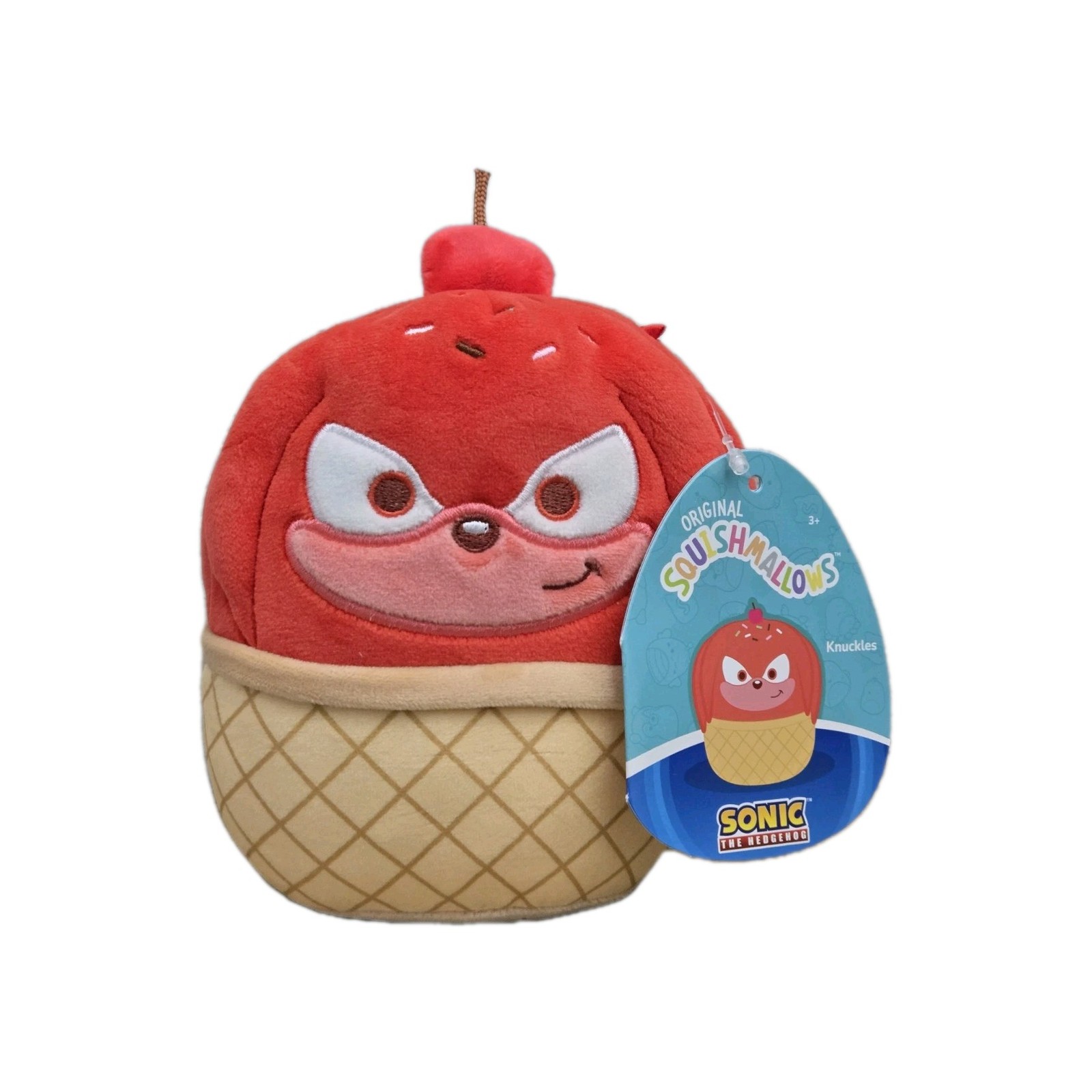 Squishmallows Sonic The Hedgehog KNUCKLES Ice Cream Scented Plush NWT