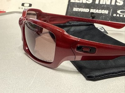 Oakley Fives Squared Metallic Red w/ OO Black Polarized SKU# 26