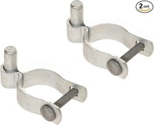 2 Pack Chain Link Fence Frame Gate Post Male Hinge with Bolts and Nuts 1-7/8 In