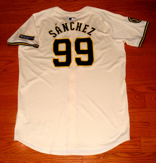 GARY SANCHEZ MILWAUKEE BREWERS 2024 GAME WORN USED HOME RUN JERSEY ORIOLES TWINS