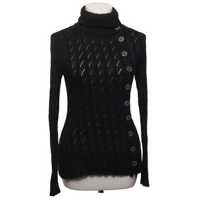 Peruvian Connection, Rollkragenpullover, Größe: XS, Schwarz, Baumwolle #JdQ