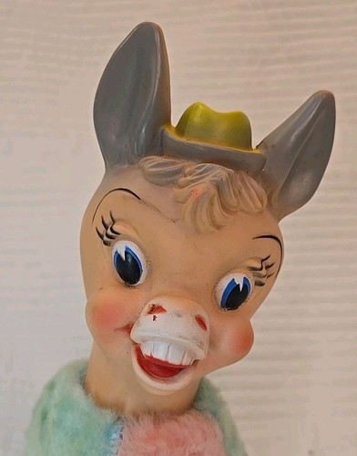 Vintage Rubber Face DONKEY Rare 1963 My Toy Co “Plush Pals” - Picture 6 of 7