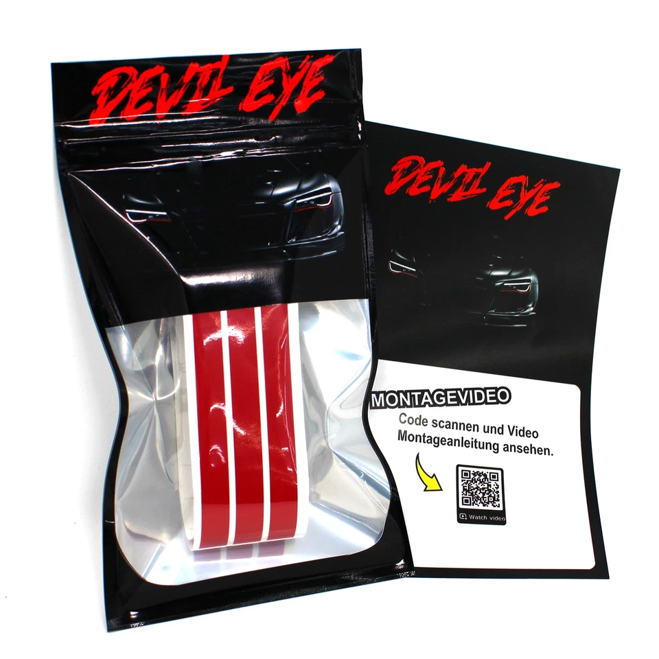 Devil Eye® Scheinwerfer Folie für Arteon Stripe Tuning Zubehör Streifen KX004 - Bild 3 von 4